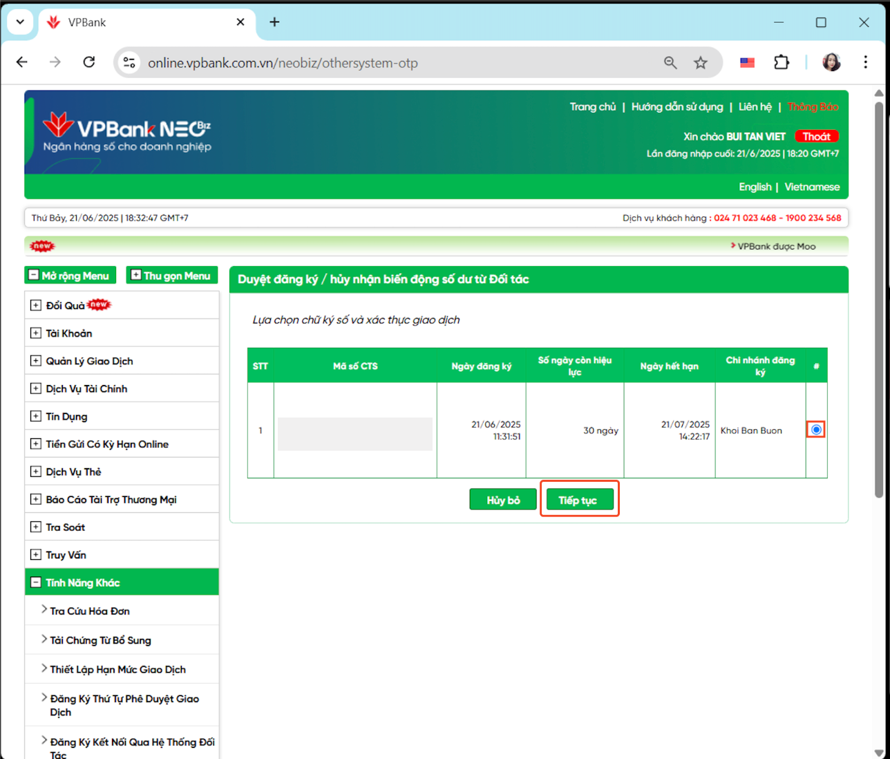 Chọn chữ ký số
